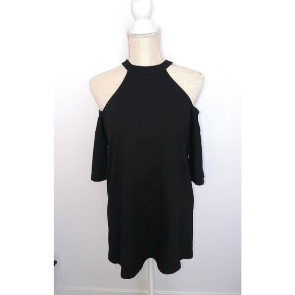 Monrow Black Cold Shoulder Oversized T-Shirt - S - Picture 1 of 3